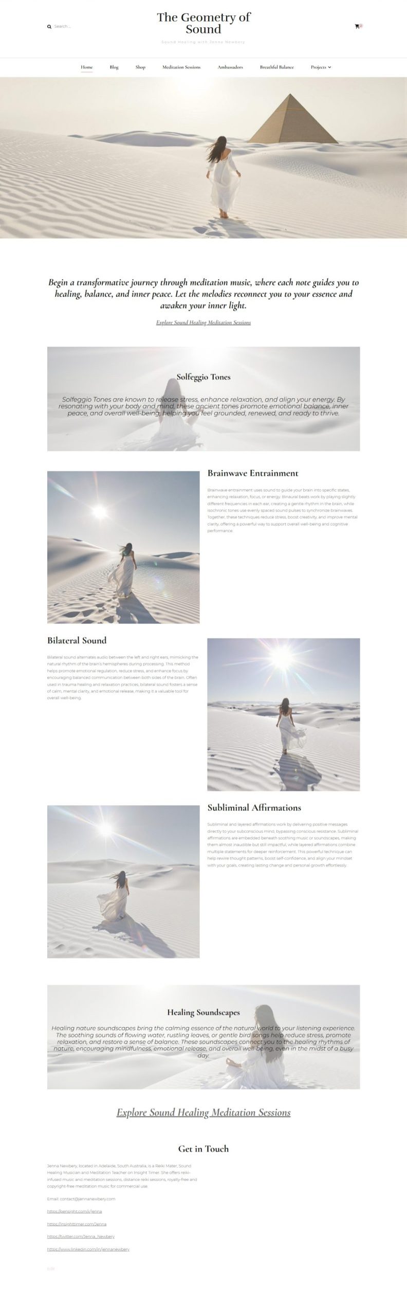 The Geometry of Sound – A Website to Promote My Meditation Music